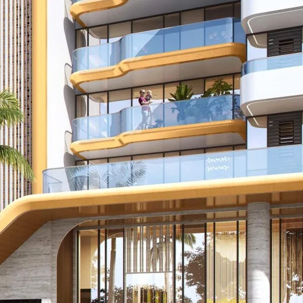Noble Aurellia: Glass balconies on the tower facade